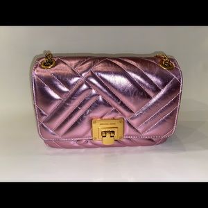 Michael Kors Pink Metallic Vivianne Crossbody